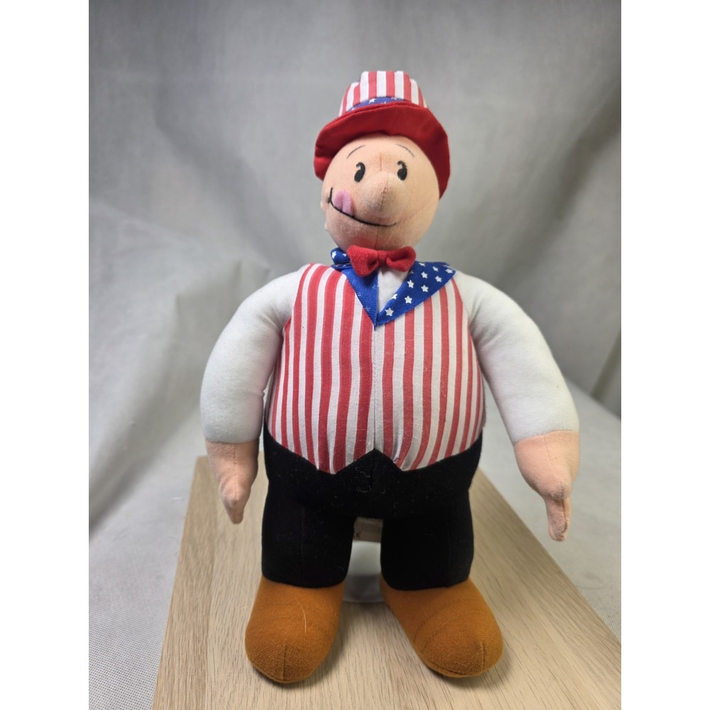 POPEYE Cartoon Wimpy Patriotic Plush Stuffed Doll Kellytoy EUC 2004